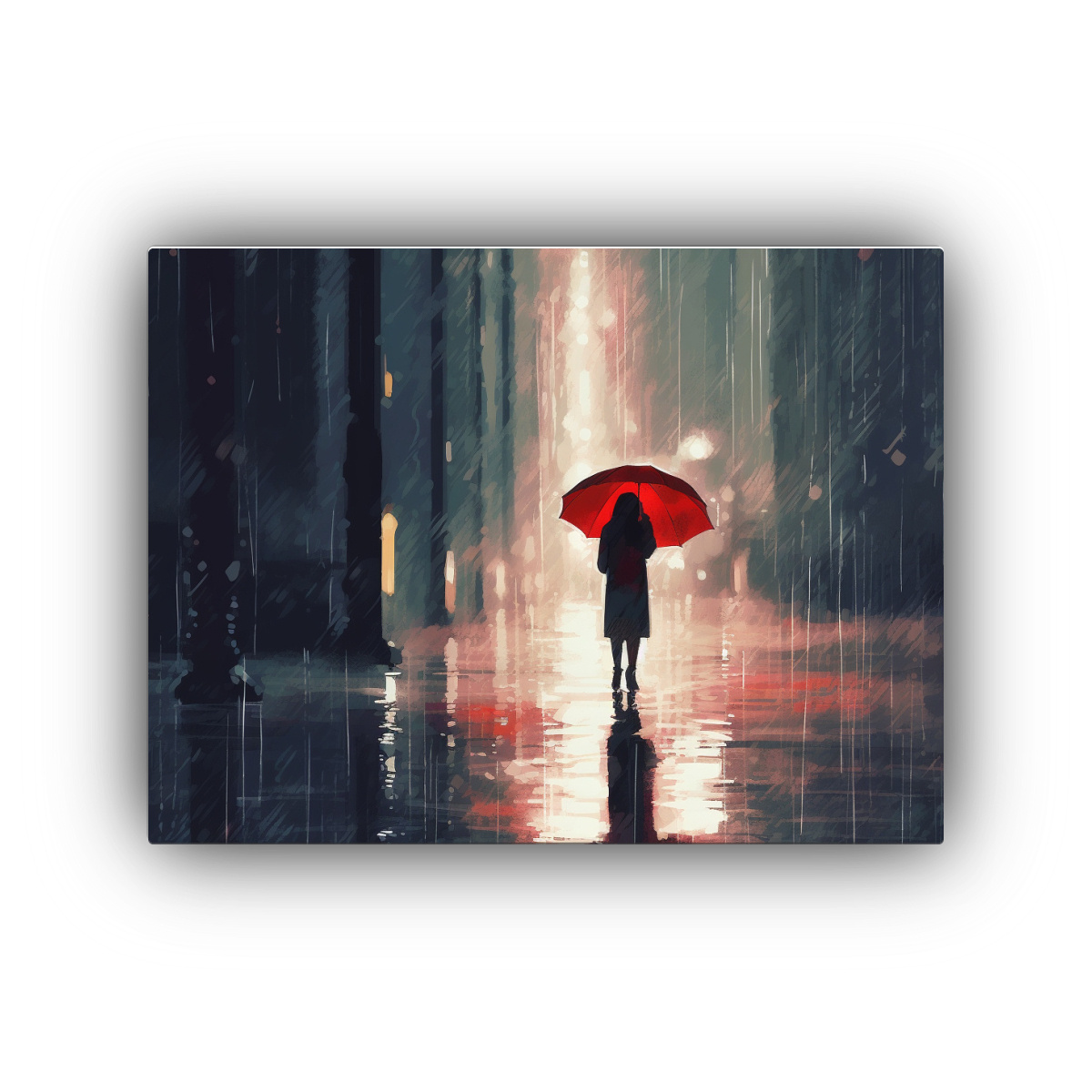 PINTURAS DE AMBIENTE LLUVIOSO DE CONCEPTO 75X50 CM - 1