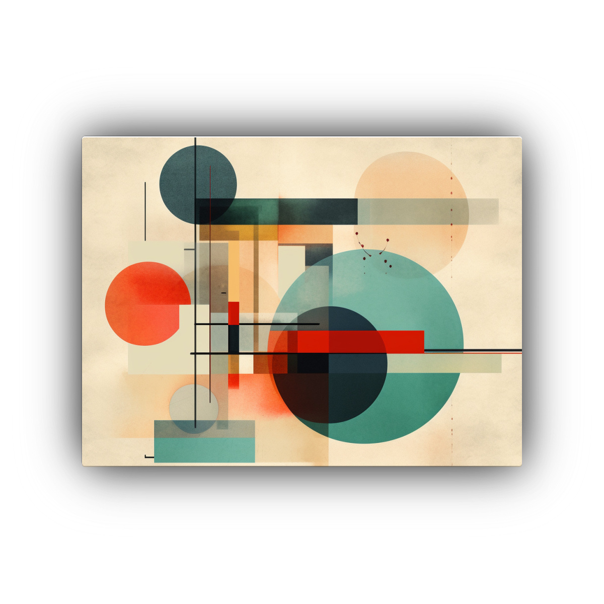 DISEÑO DIGITAL ABSTRACCIÓN DINÁMICA EN BASTIDOR 65X50 CM - 1