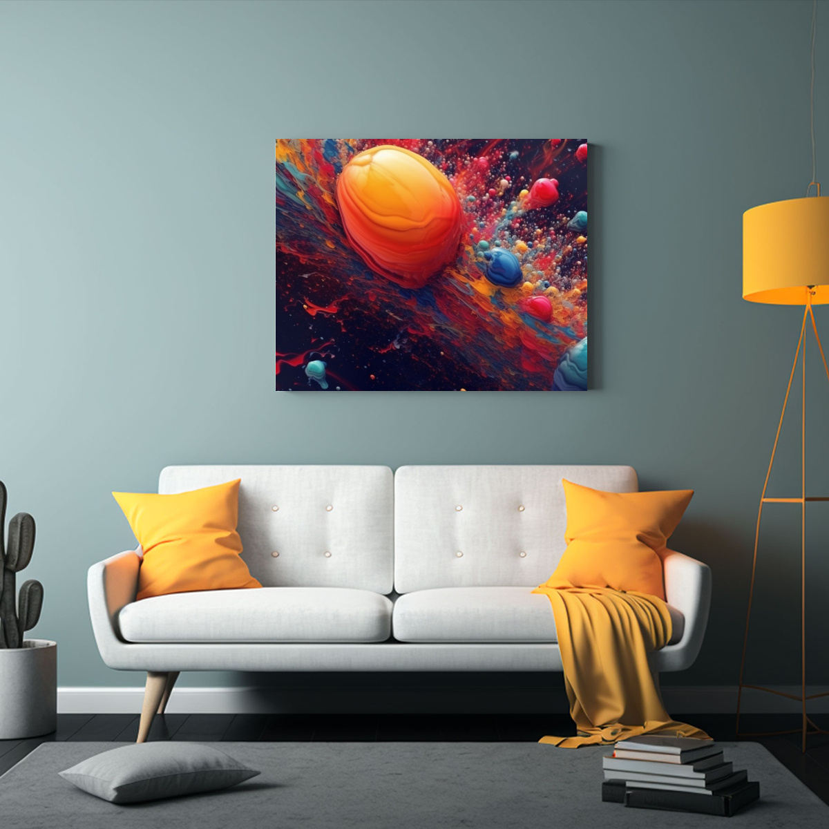 PINTURAS DECORATIVAS AMBIENTE CÓSMICO CON 40X30 CM - 2