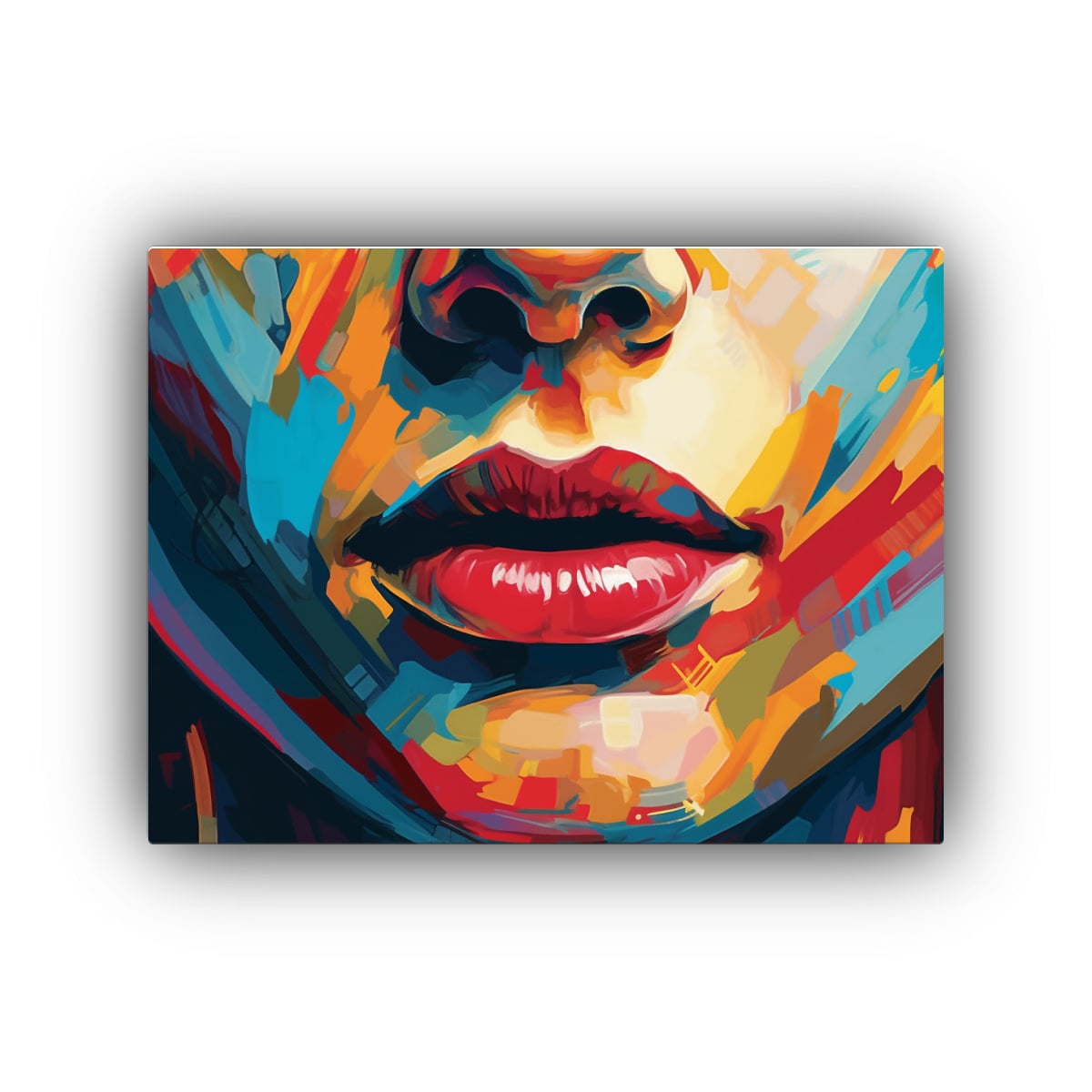 PINTURA DECORATIVA DE UNA MUJER CON LAS PALABRAS 90X60 CM - 1