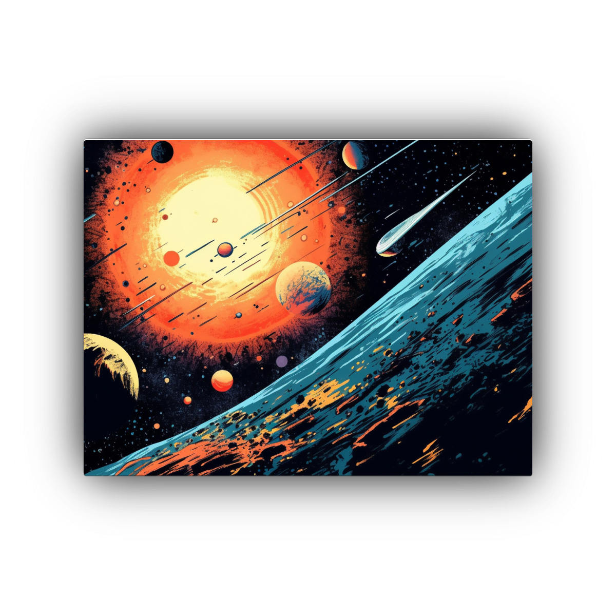 CUADRO DECORATIVO ESTILO CÓMIC DE ESCENA 60X40 CM - 1