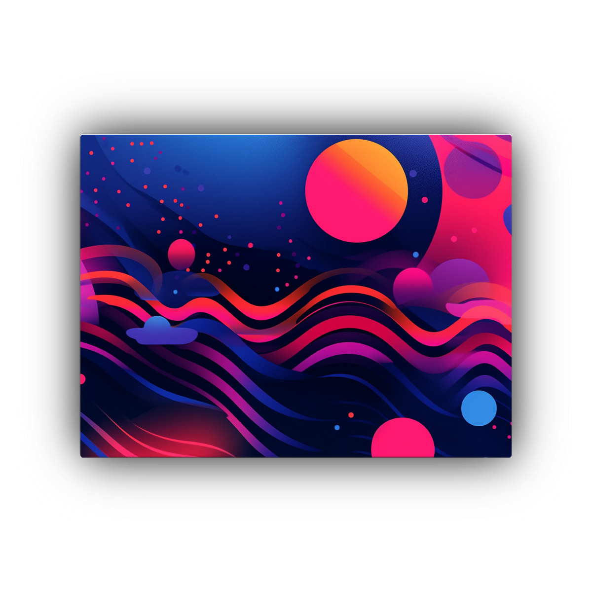 PINTURA ABSTRACTA DE LÍNEAS INTENSAS PARA 65X50 CM - 1