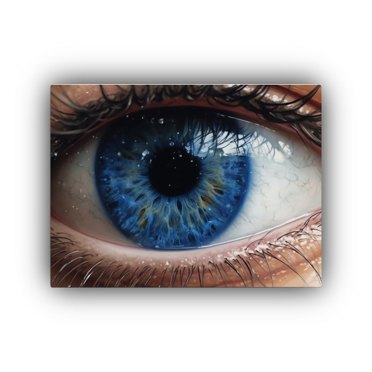 CUADRO DECORATIVO VINTAGE CON IMPRESIONANTE OJO 50X40 CM - 1