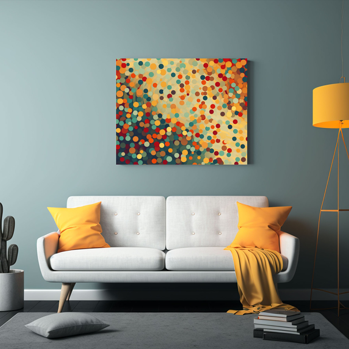 ARTE DE PARED IMAGEN FIGURAS CON PATRÓN CIRCULAR 65X50 CM - 2