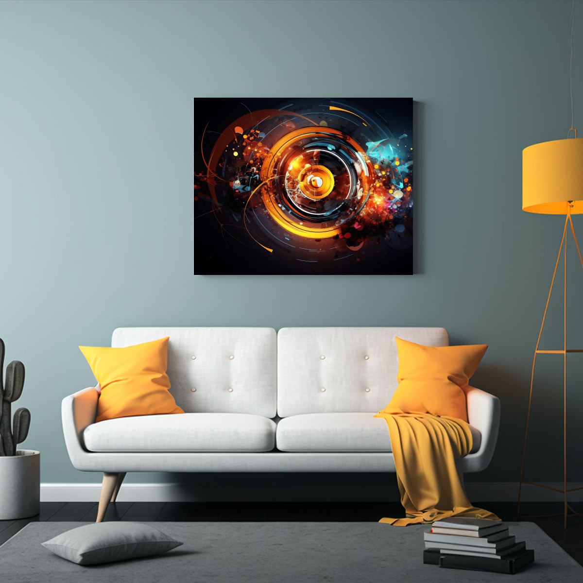 FONDO DE TECNOLOGÍA CON DISEÑO GRÁFICO DE ALTA 120X80 CM - 2