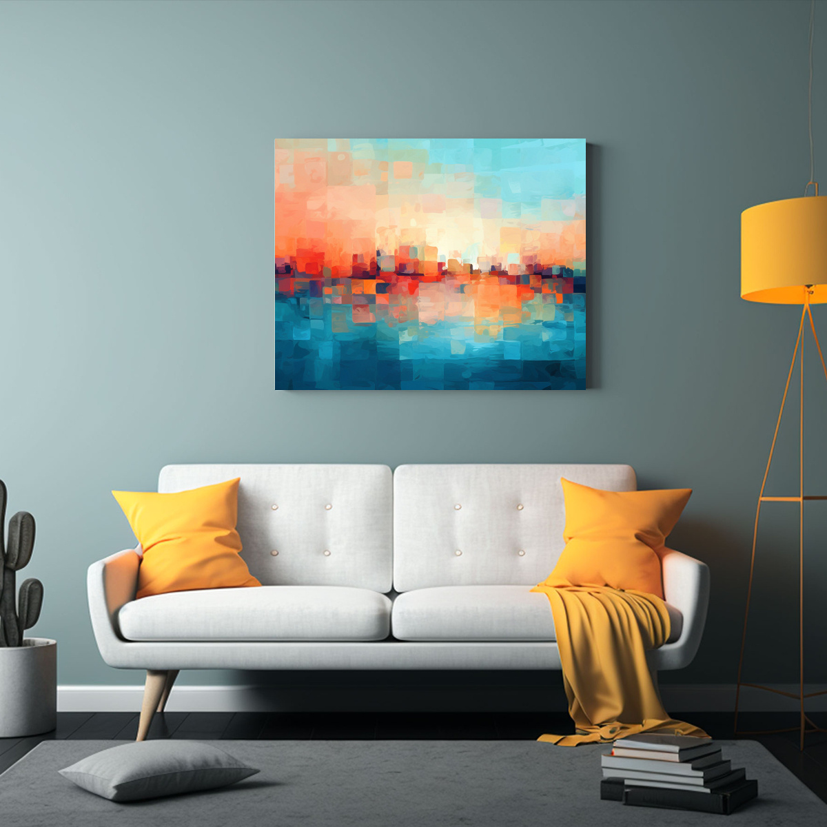 CUADRO HORIZONTAL: ALEGRÍA EN LIENZO TEXTURIZADO 90X60 CM - 2