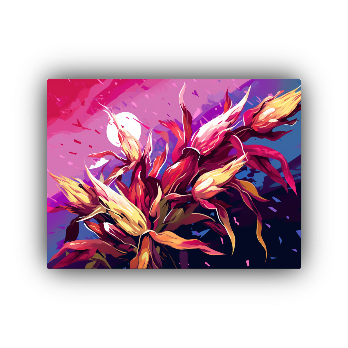 PINTURAS DE MAÍZ EN PÚRPURA Y ROJO CON AMBIENTE 120X80 CM - 1