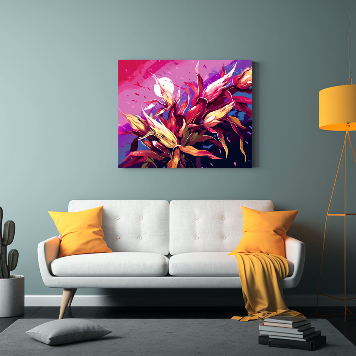 PINTURAS DE MAÍZ EN PÚRPURA Y ROJO CON AMBIENTE 120X80 CM - 2
