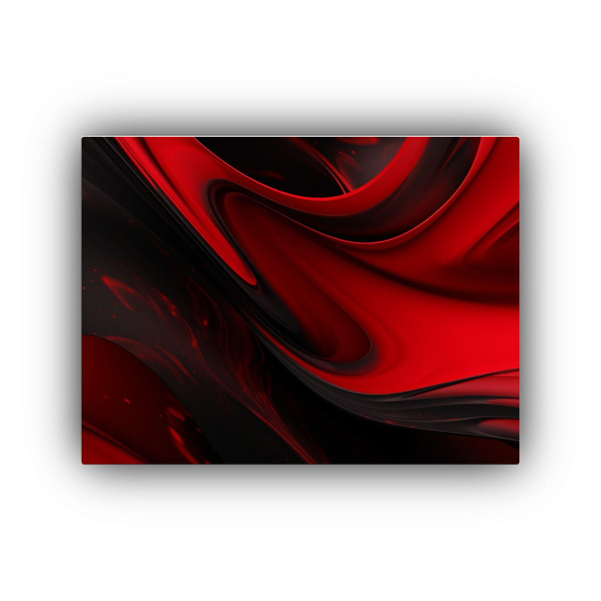 PINTURAS DECORATIVAS ABSTRACTAS EN NEGRO Y ROJO 75X50 CM - 1