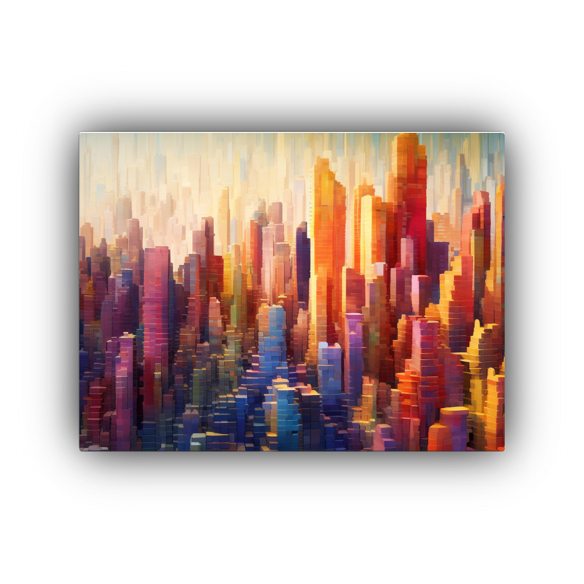 PINTURAS ABSTRACTAS DE UNA CIUDAD INCREÍBLEMENTE 30X20 CM - 1