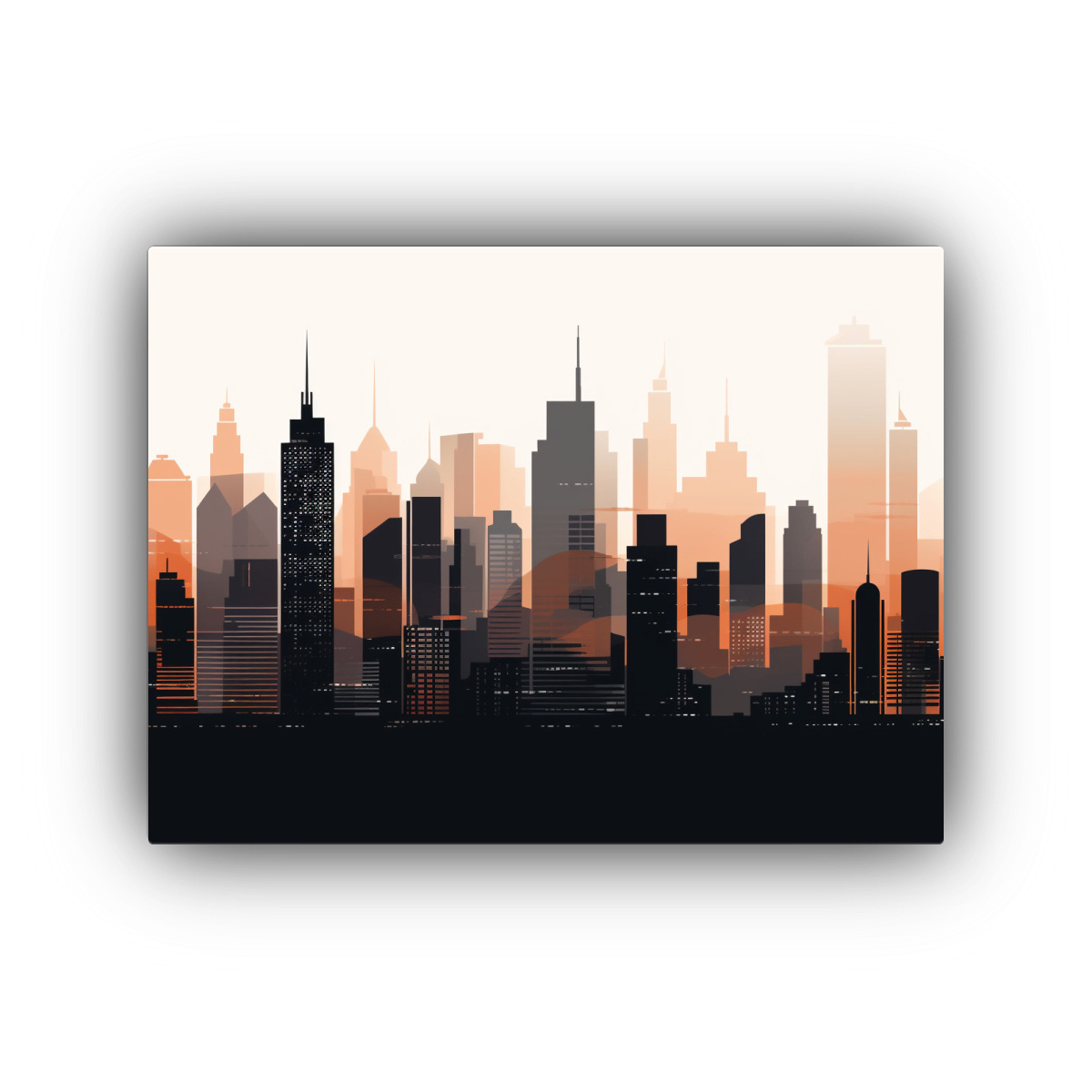 CUADRO MODERNO MINIMALISTA DE CIUDAD EN LIENZO DE 30X20 CM - 1
