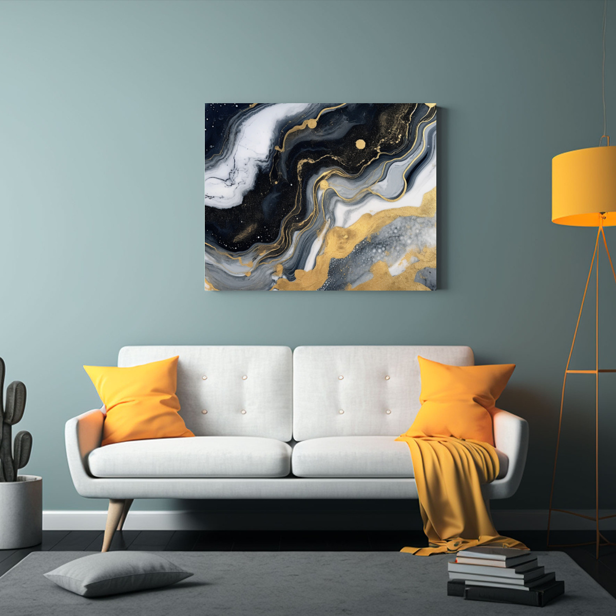 PINTURAS DECORATIVAS DE MÁRMOL ACUARELA EN 45X30 CM - 2