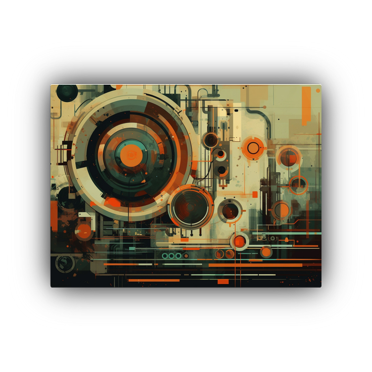 OBRA EN TELA: ARMONÍA CROMÁTICA QUE CAUTIVA. 75X50 CM - 1