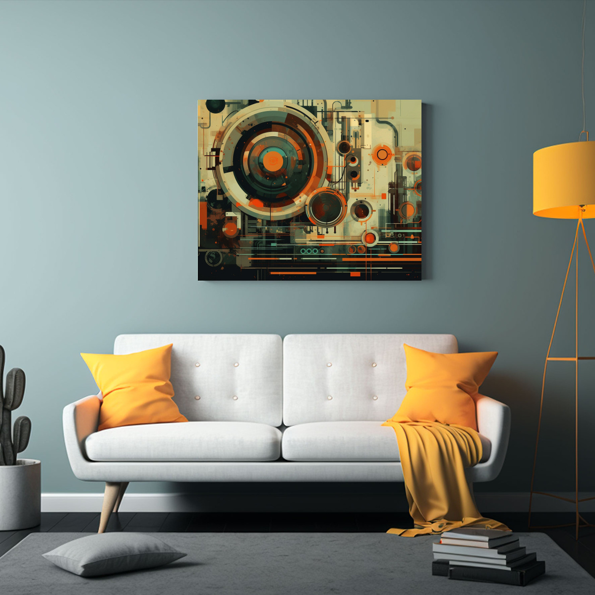 OBRA EN TELA: ARMONÍA CROMÁTICA QUE CAUTIVA. 75X50 CM - 2