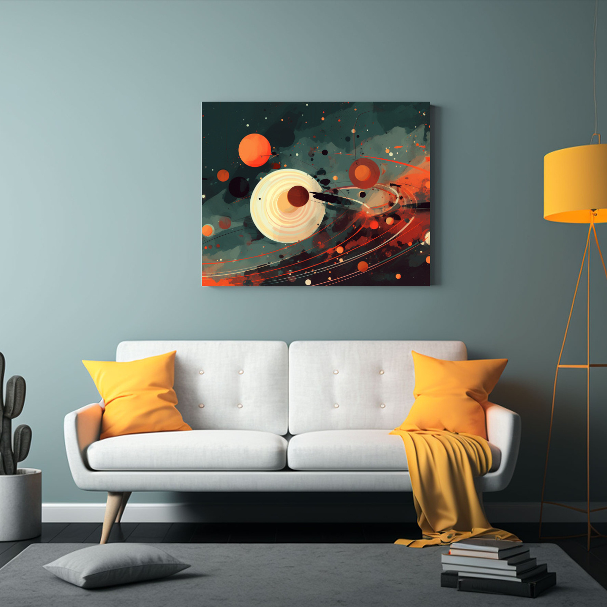 PINTURAS ABSTRACTAS DEL SISTEMA SOLAR CON ESTILO 65X50 CM - 2