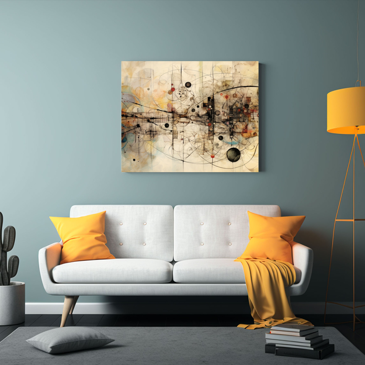 PINTURAS DE DECORACIÓN EN ACUARELA: GAMA DE 65X50 CM - 2