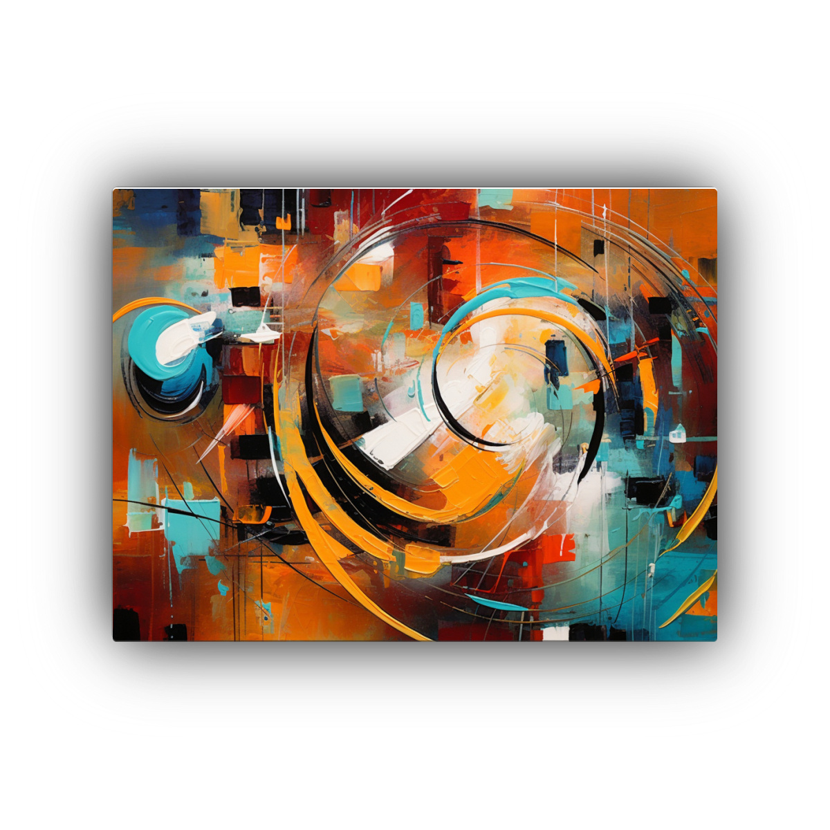 CUADRO DIBUJO MINIMALISTA EN TONOS B1B6A6 819595 75X50 CM - 1