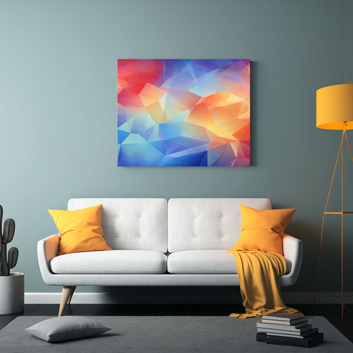 CUADRO DECORATIVO ABSTRACTO VANGUARDISTA CON 120X80 CM - 2