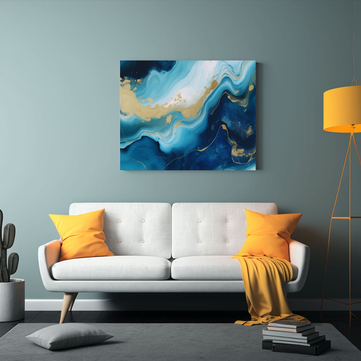 PINTURA ABSTRACTA EN TELA BASTIDOR ARTE GRÁFICO 30X20 CM - 2