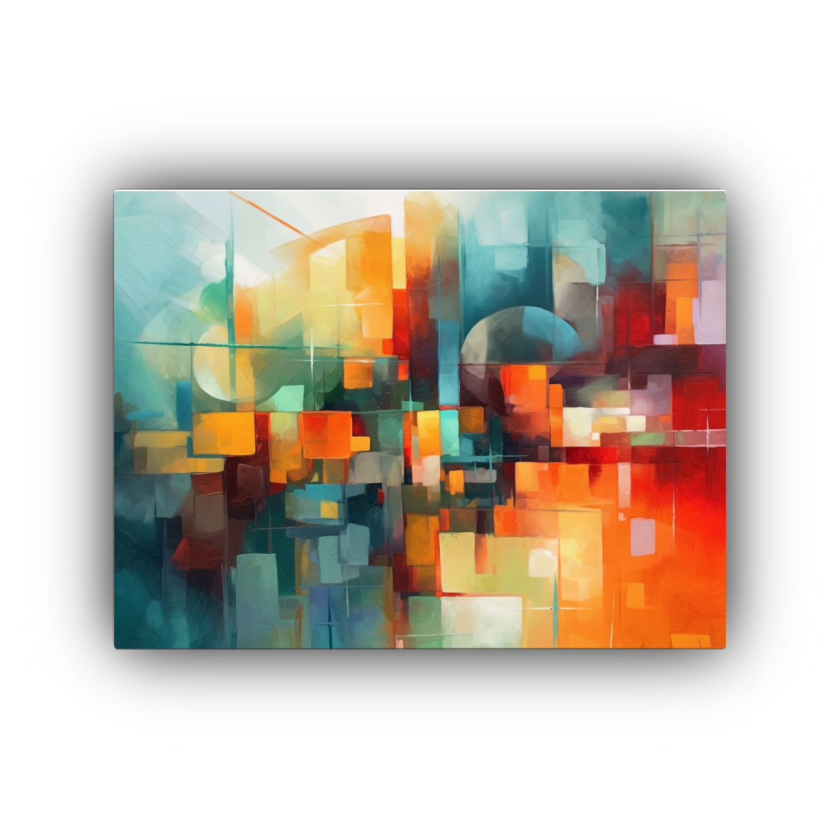 PINTURA DECORATIVA ABSTRACTA INNOVADORA CON 90X60 CM - 1