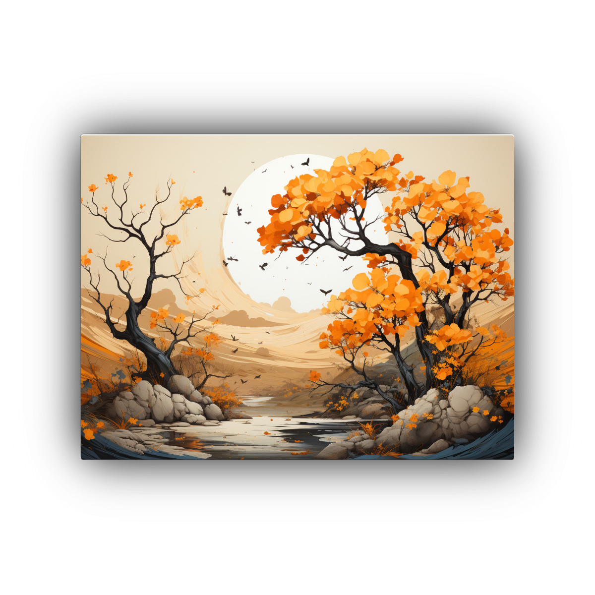 CUADRO ESTILO GALERÍA: TELA EN BASTIDOR ÁRBOL 30X20 CM - 1