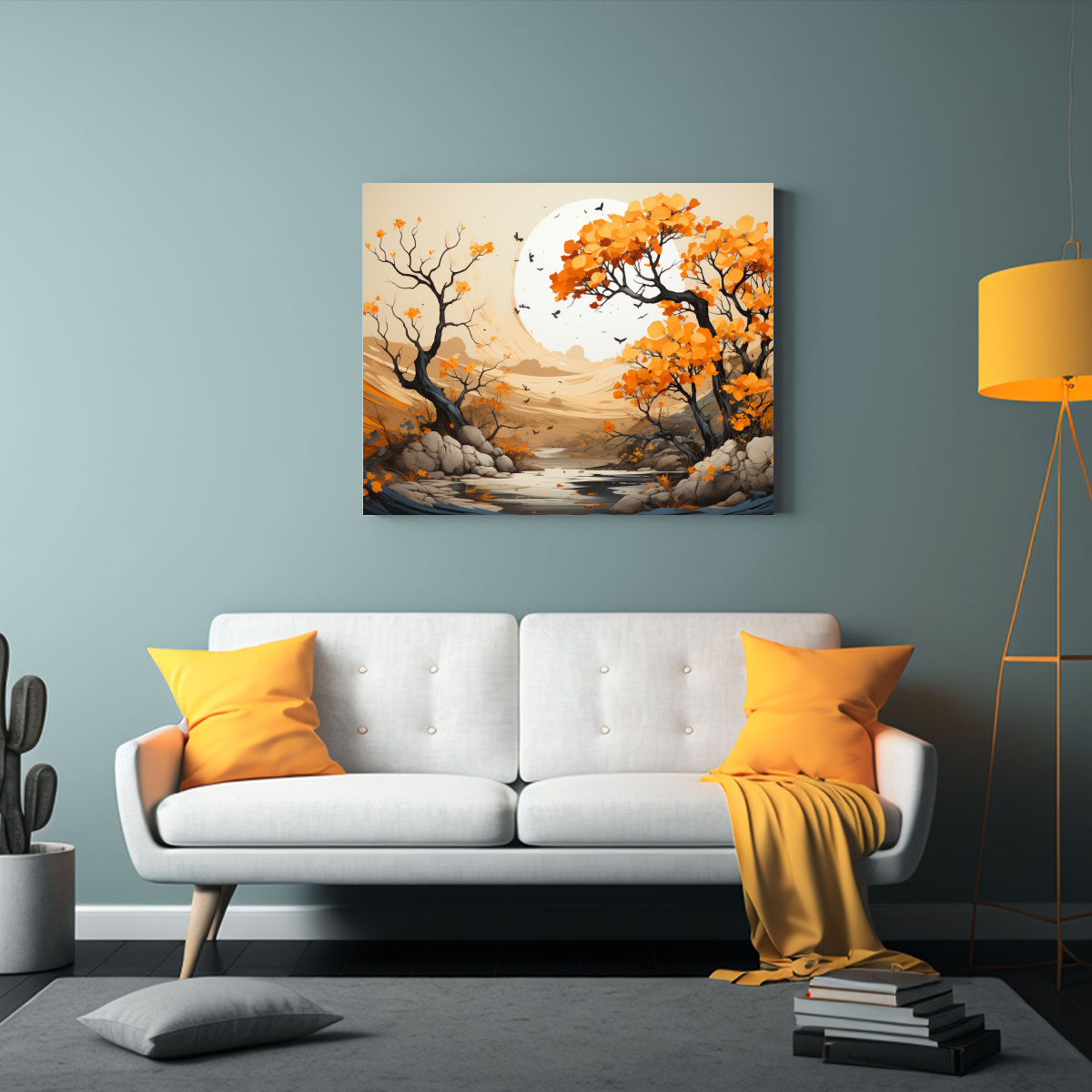 CUADRO ESTILO GALERÍA: TELA EN BASTIDOR ÁRBOL 30X20 CM - 2