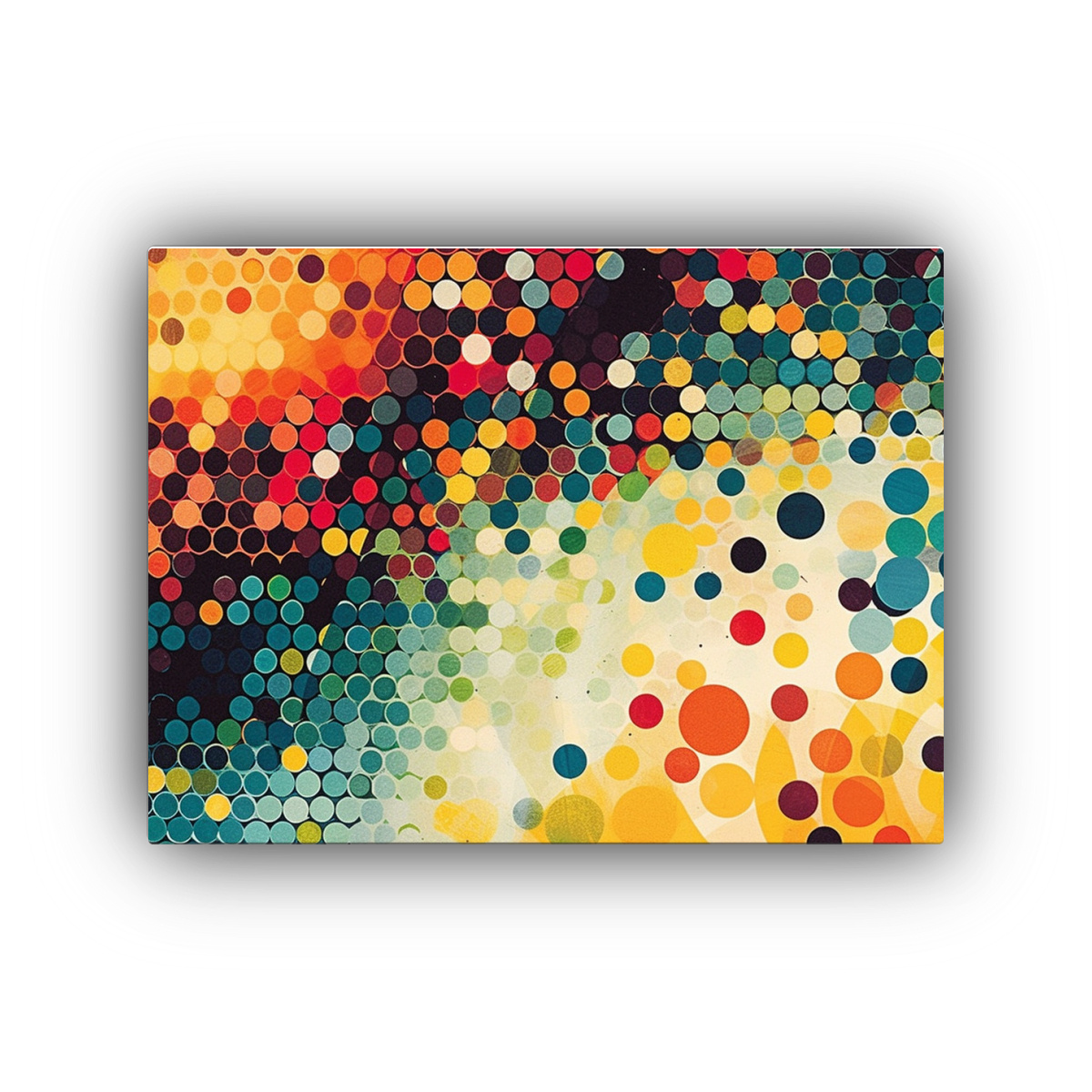 CUADROS EN LIENZO ACUARELA ESTILO RETRO VIBRANTE 75X50 CM - 1
