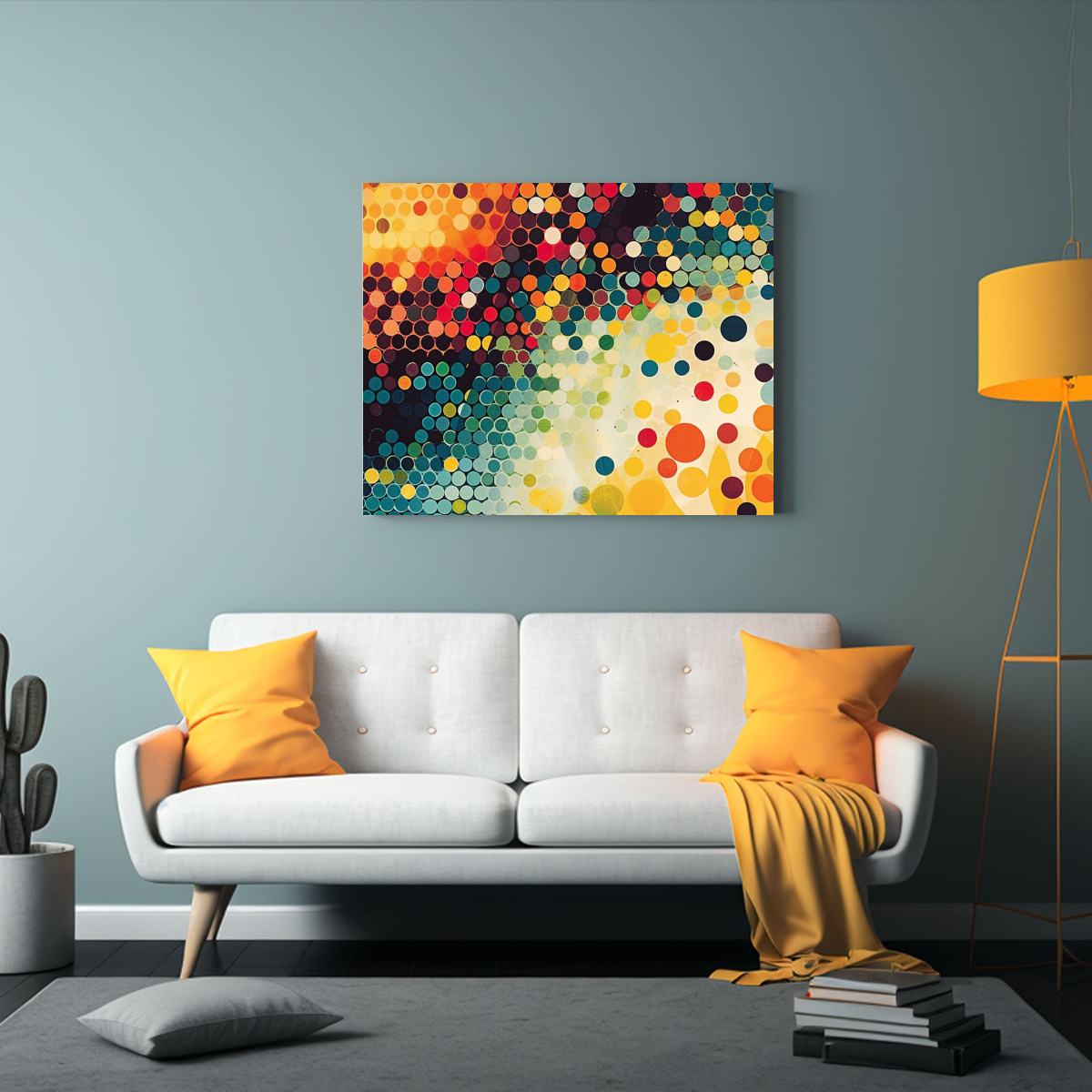 CUADROS EN LIENZO ACUARELA ESTILO RETRO VIBRANTE 75X50 CM - 2