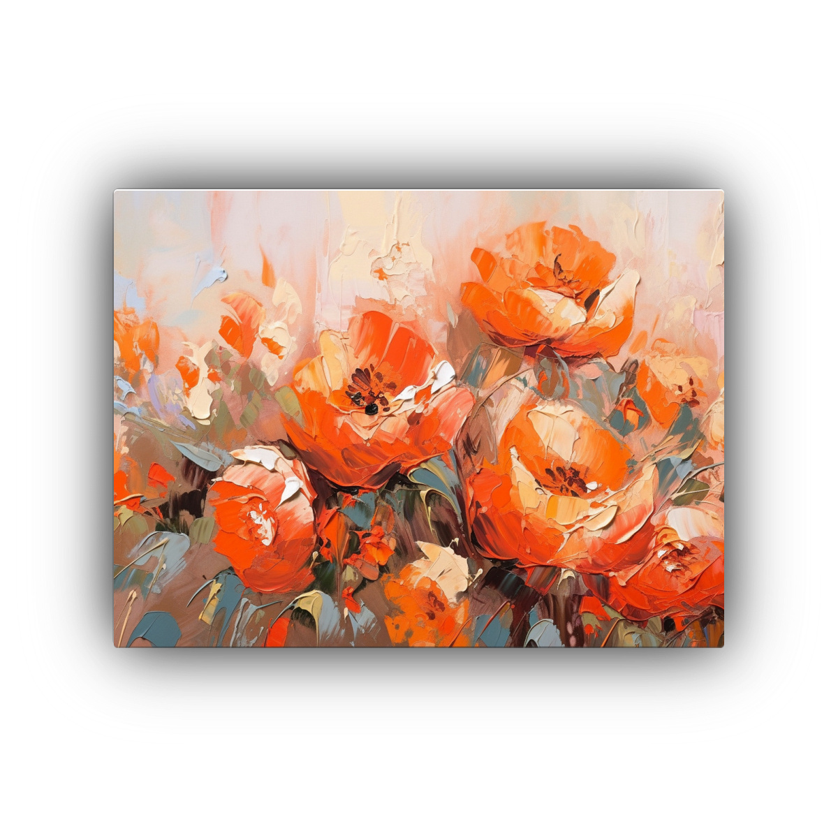 PINTURA DE FLORES EN LIENZO ESTILO DECORATIVO CON 120X80 CM - 1