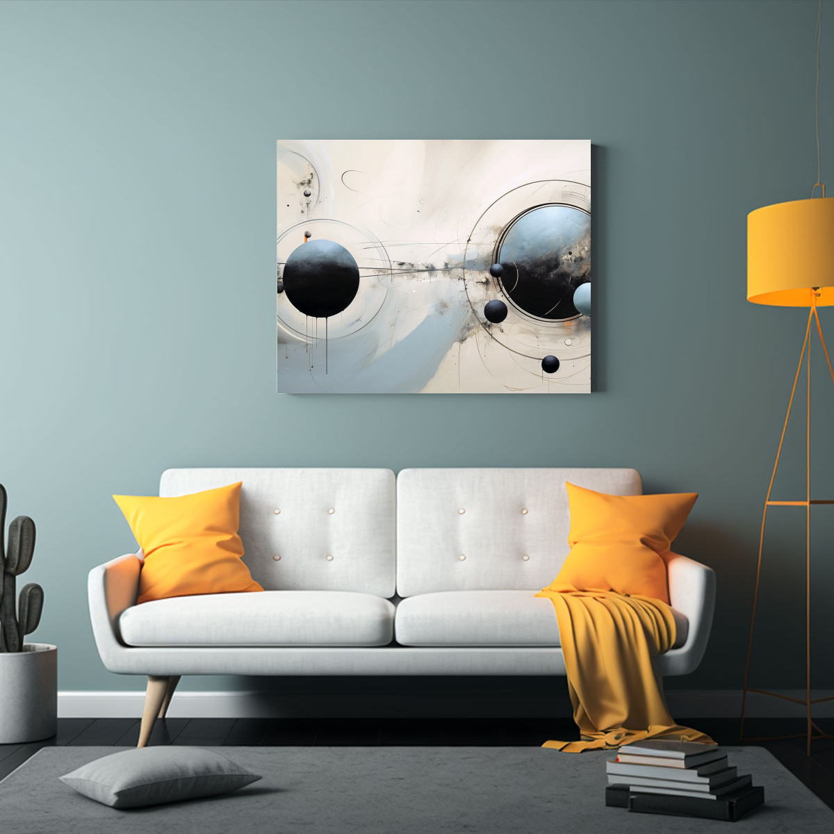 CUADROS DECORATIVOS FUTURISTAS INTERCONECTADOS EN 120X80 CM - 2