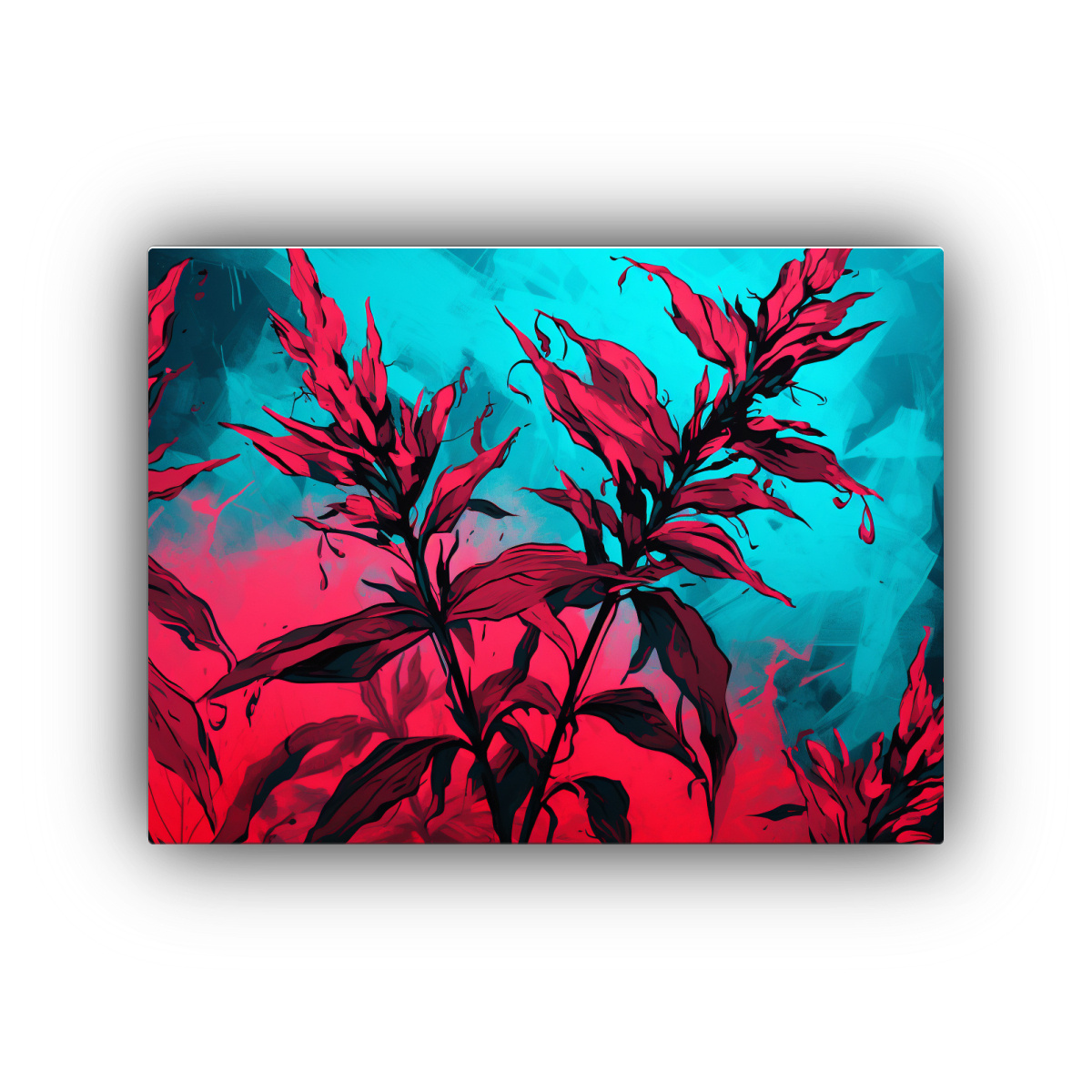 PINTURA DE PARED HORIZONTAL ESCENA DE HIERBAS DE 40X30 CM - 1