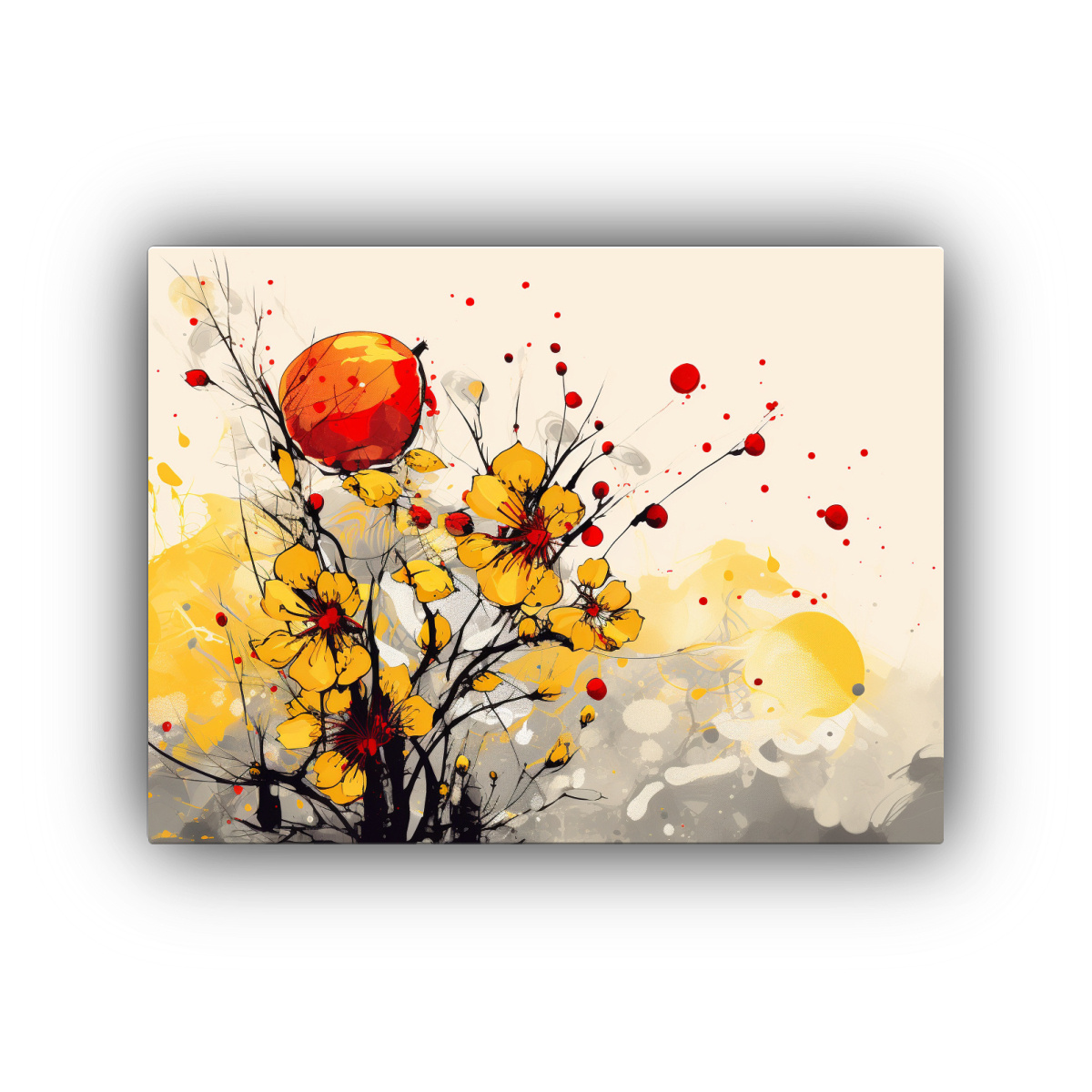PINTURAS LIENZO VITALIDAD ÁRBOLES FRUTALES EN 30X20 CM - 1