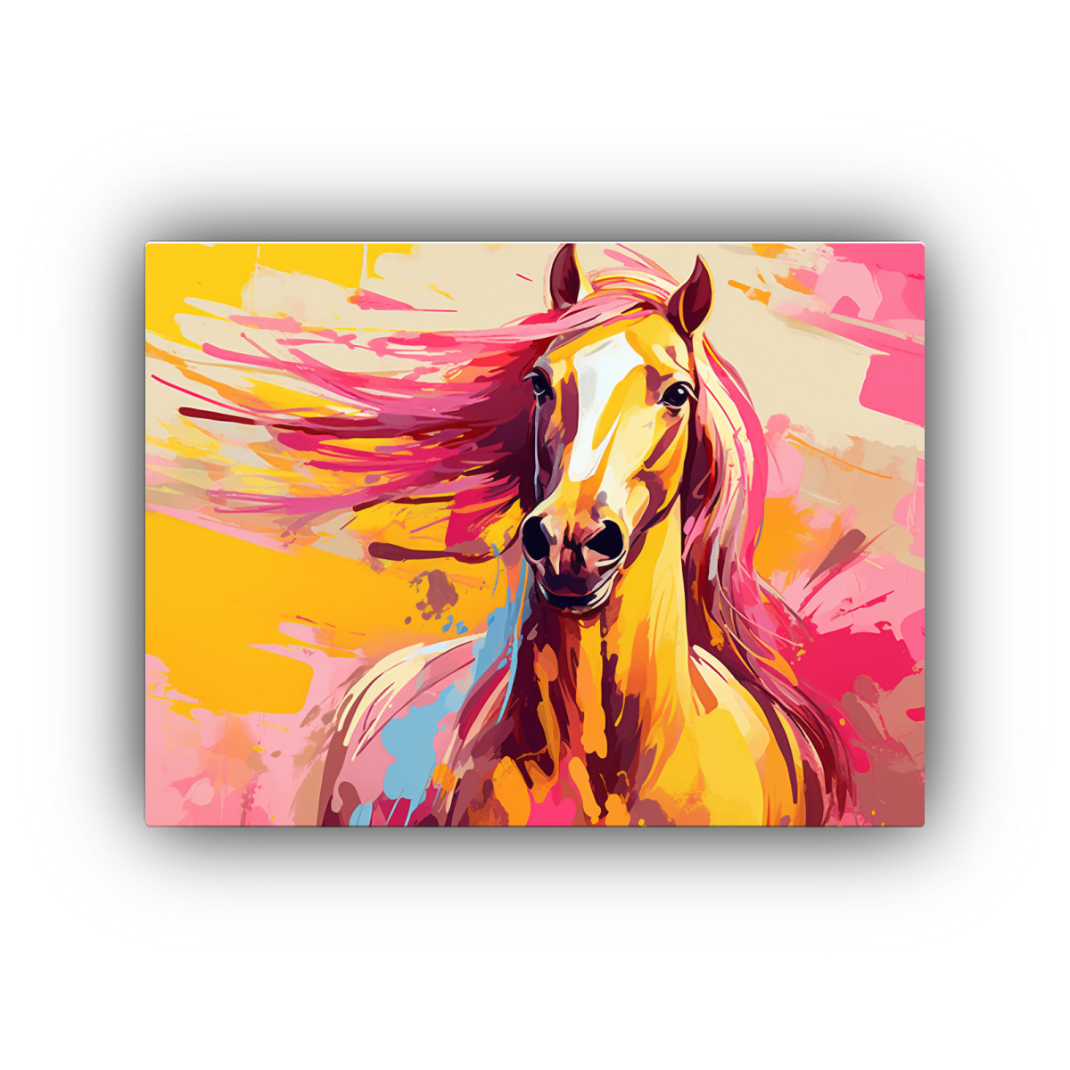 CUADRO DE TELA HORIZONTAL EXCLUSIVO CABALLO 40X30 CM - 1