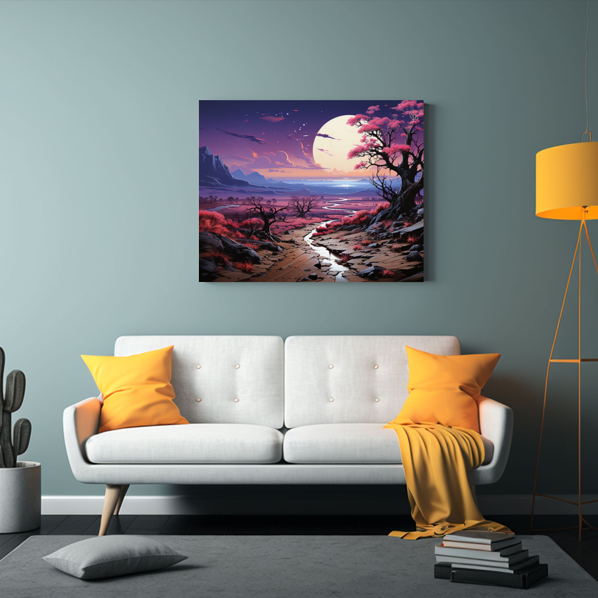 PINTURAS DECORATIVAS DE ESCENARIO HERMOSO EN 75X50 CM - 2