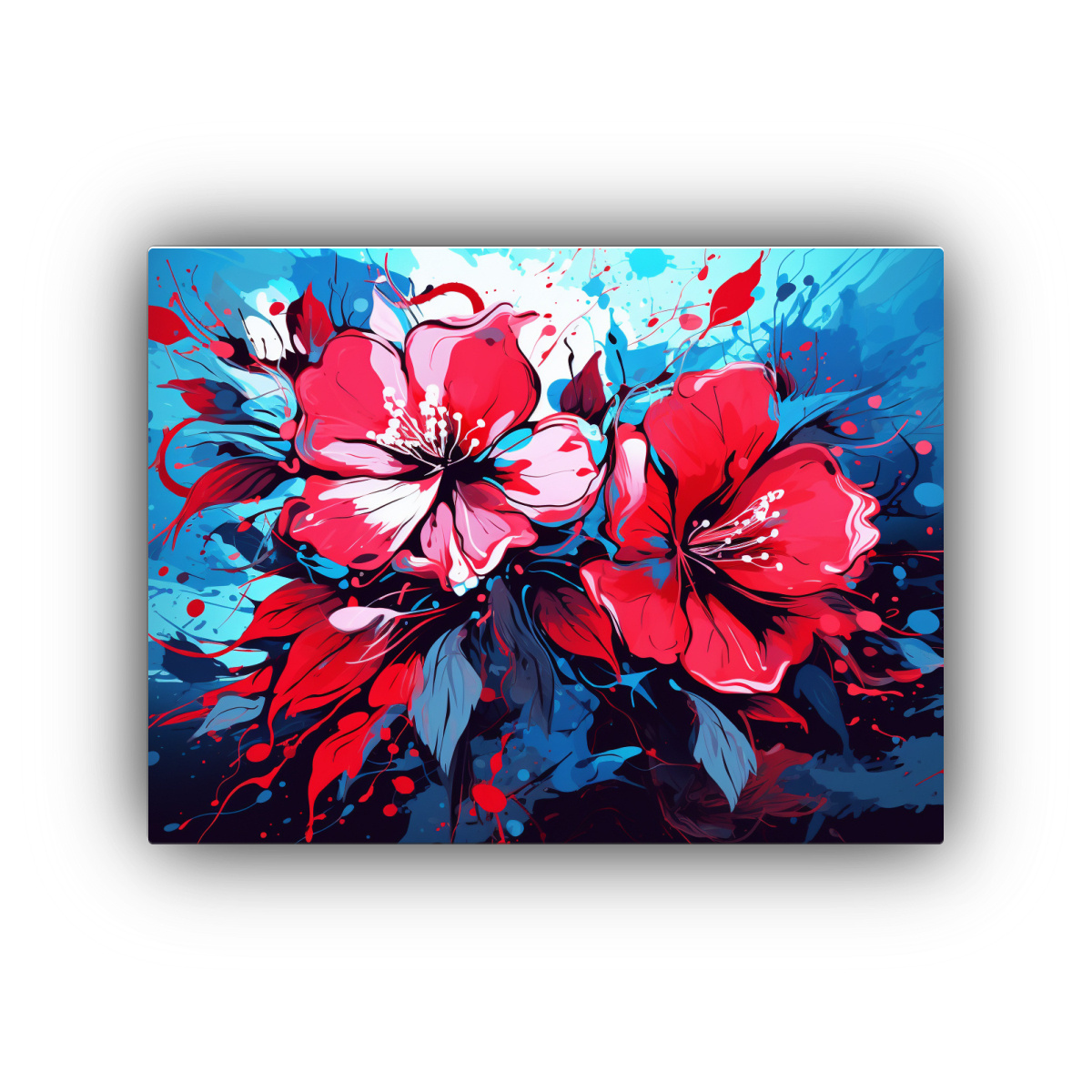 CUADRO DECORATIVO CLÁSICO EN COLORES ROJO Y 45X30 CM