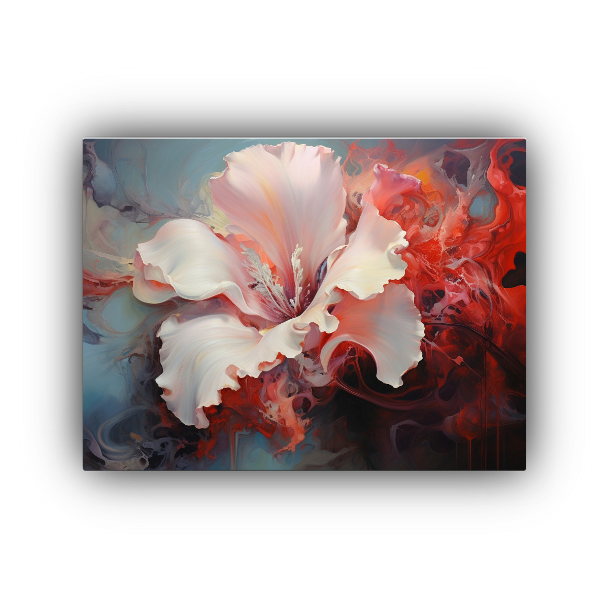 PINTURAS ABSTRACTAS DE FLORES DETALLADAS EN ÓLEO. 50X40 CM - 1