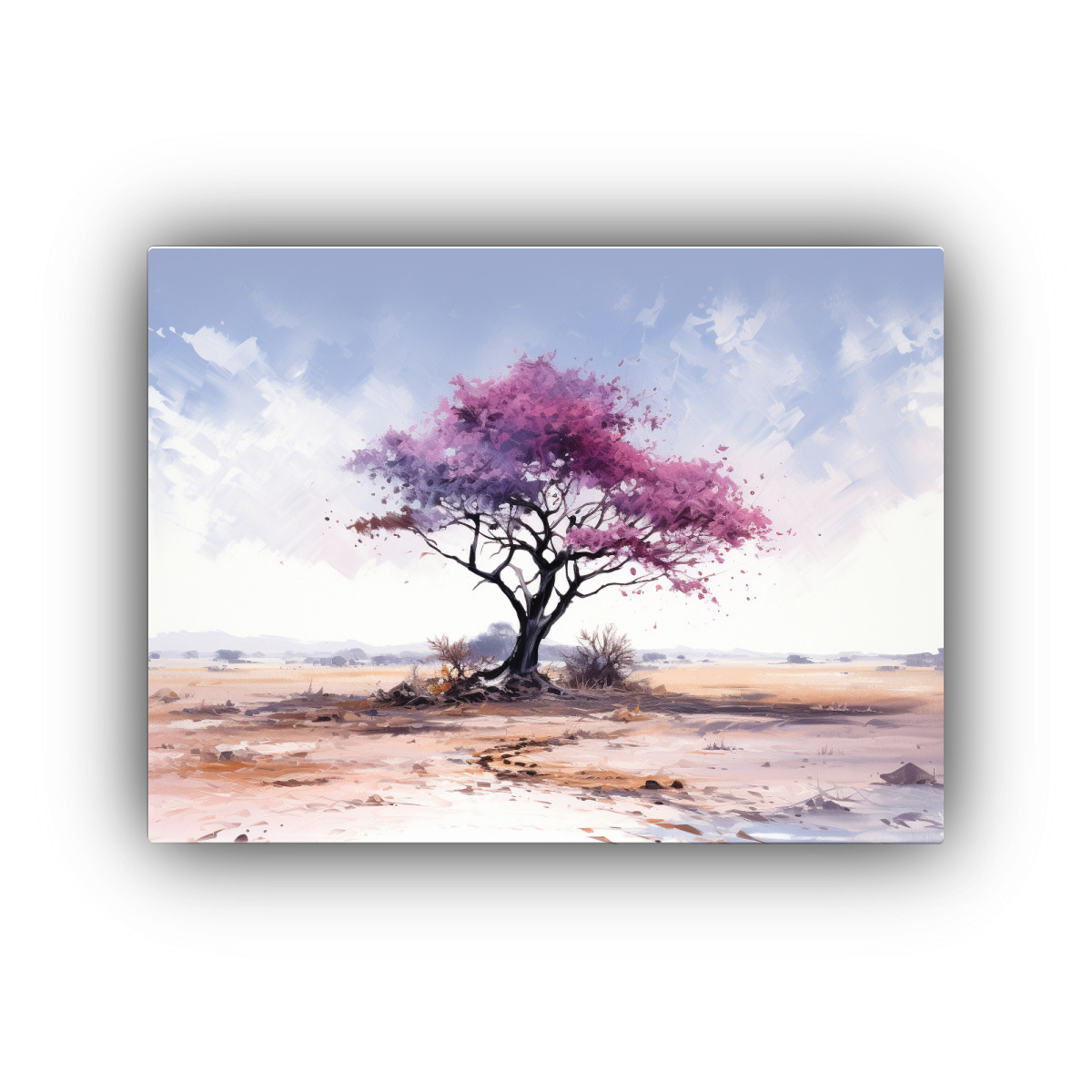 PINTURAS ABSTRACTAS CON COLORES ROSA Y AZUL 120X80 CM - 1