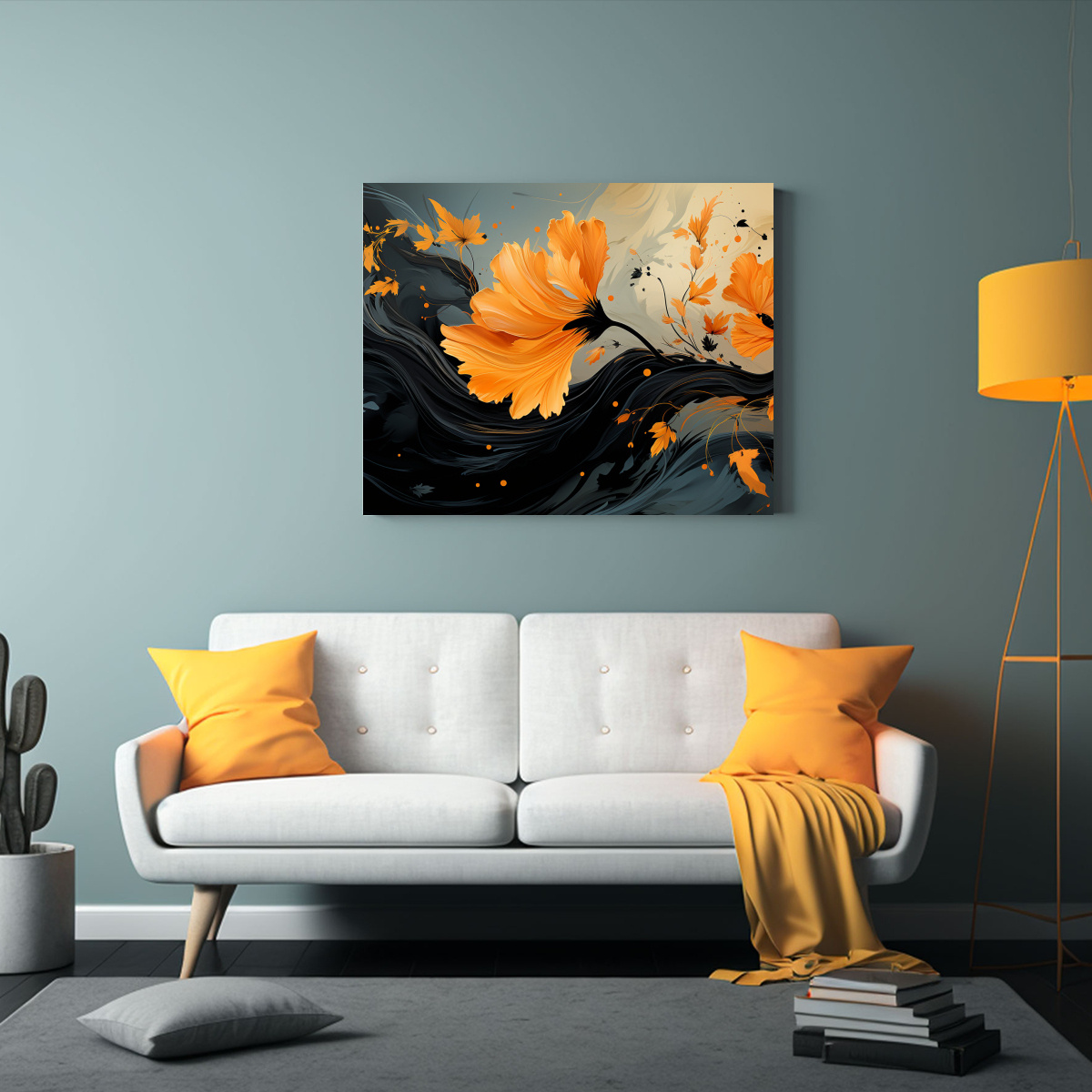 CUADROS MODERNOS PARA COMEDOR: GRANOS DE CEBADA 90X60 CM - 2