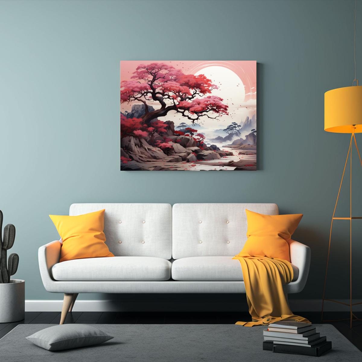 PINTURAS DE ARTE MODERNO ESTÉTICO DE UN ÁRBOL 90X60 CM - 2