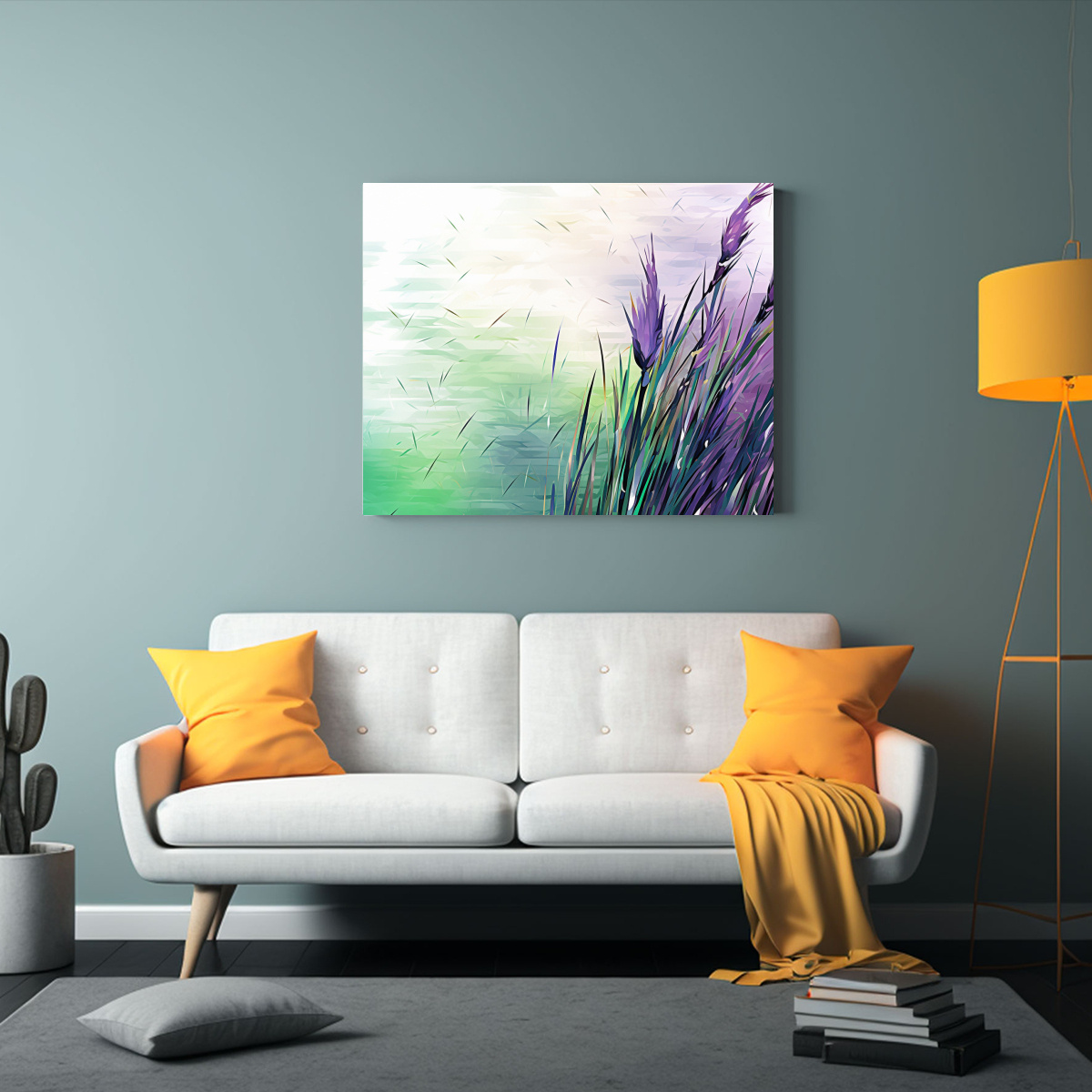 PINTURAS DECORATIVAS DE COMPOSICIÓN CON HIERBAS 60X40 CM - 2