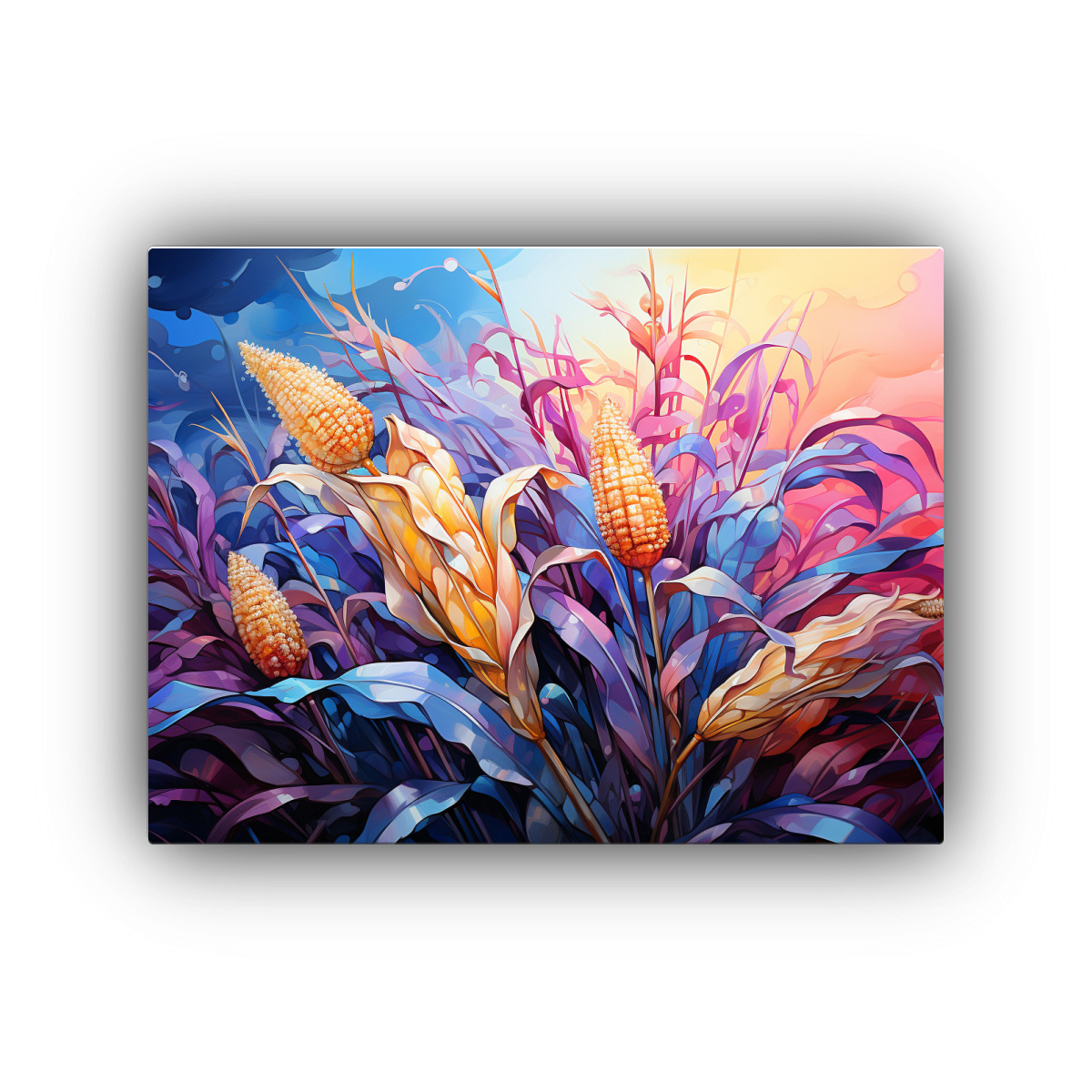 PINTURAS DECORATIVAS MODERNAS DE MAÍZ EN TONOS 75X50 CM - 1