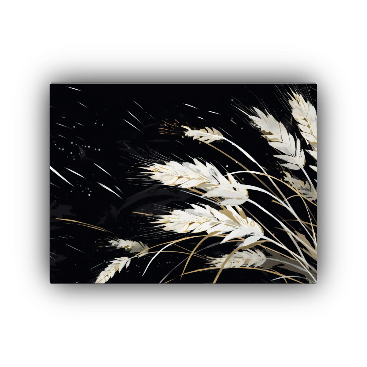 CUADROS DE RYE GRAINS EN BLANCO Y NEGRO CON 40X30 CM - 1