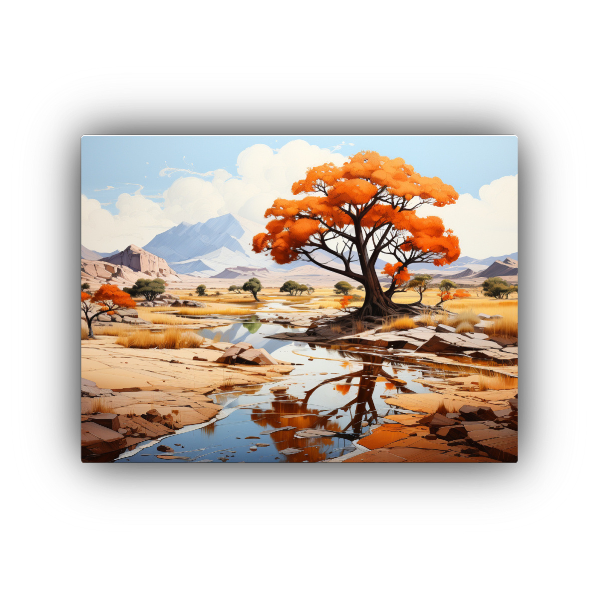 PINTURA ABSTRACTA DE JOSHUA TREE EN COLORES 30X20 CM - 1