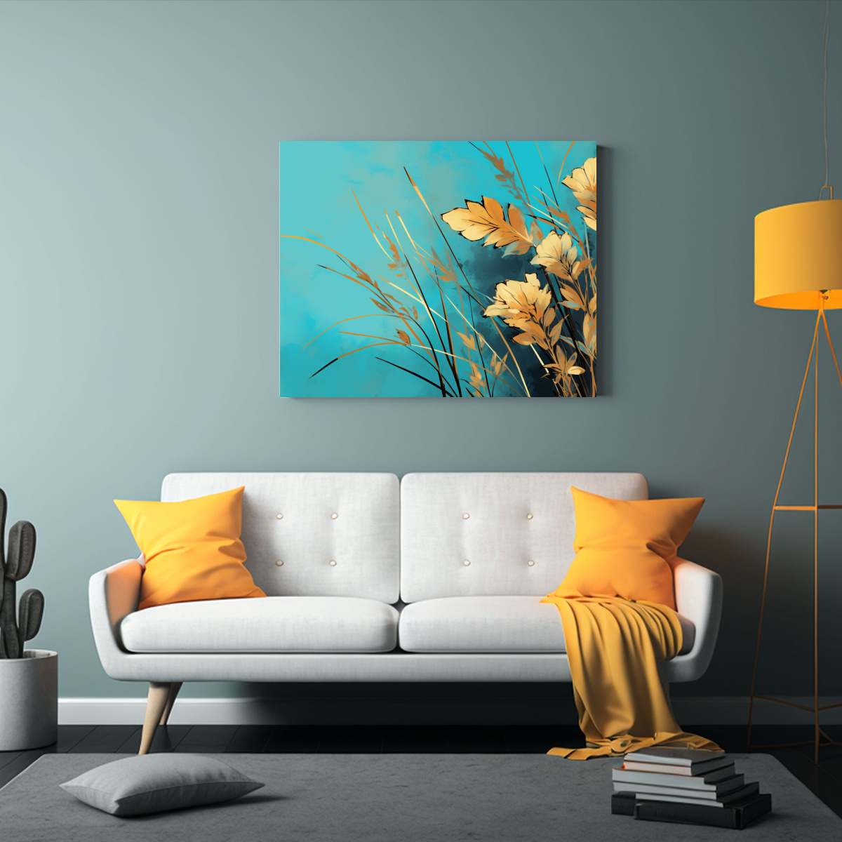 CUADRO DE TELA GALERÍA BELLEZA NATURAL CAÑAS DE 75X50 CM - 2