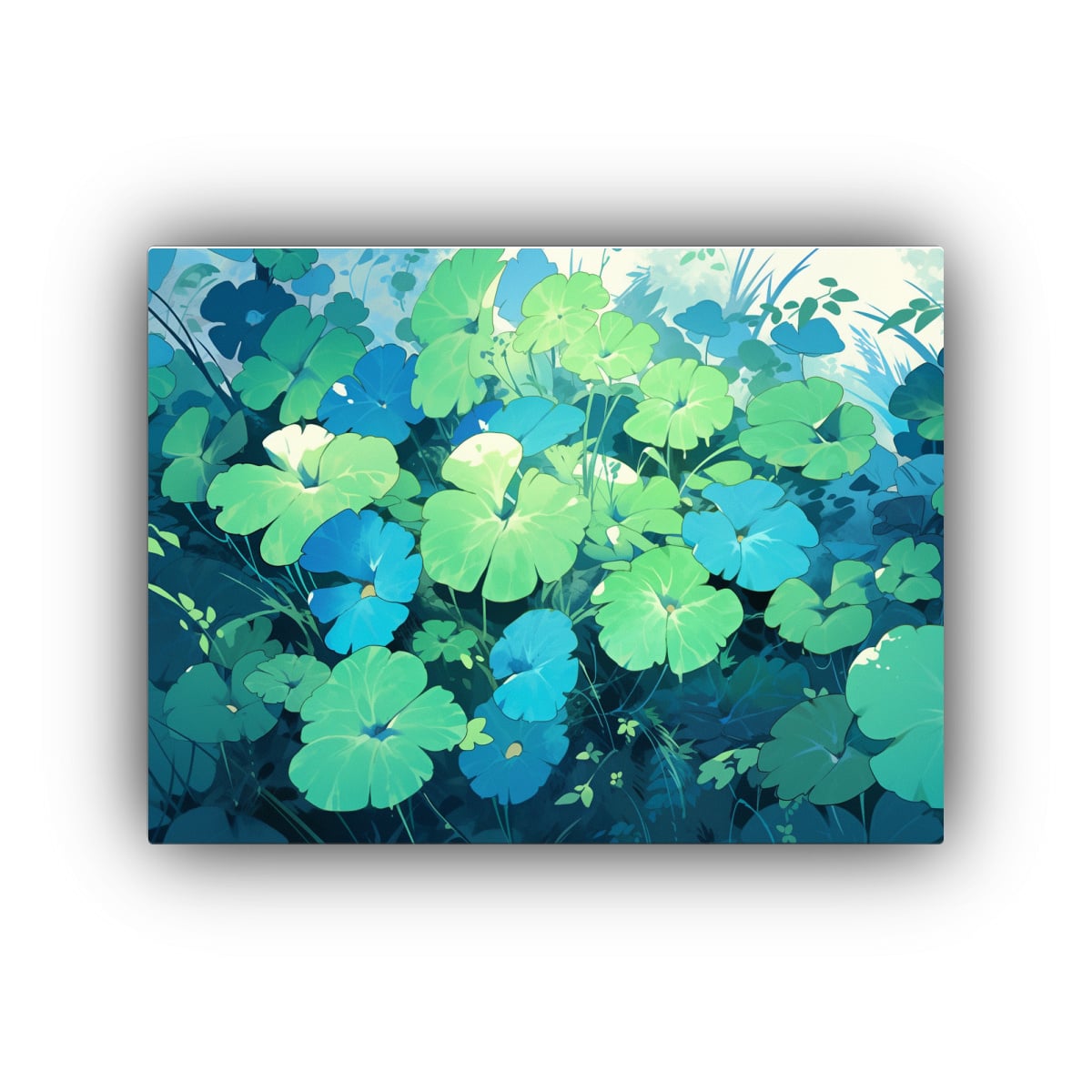 CUADRO EN BASTIDOR CONCEPTO VERDE Y AZUL NEONOIR, 120X80 CM - 1