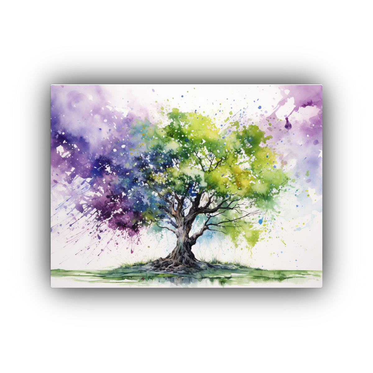 PINTURA ABSTRACTA LLAMATIVA DEL ÁRBOL DE 50X40 CM - 1