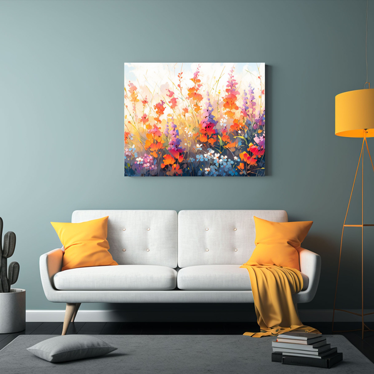 OBRA MAESTRA: LIENZO DECORATIVO DE FLORES 45X30 CM - 2