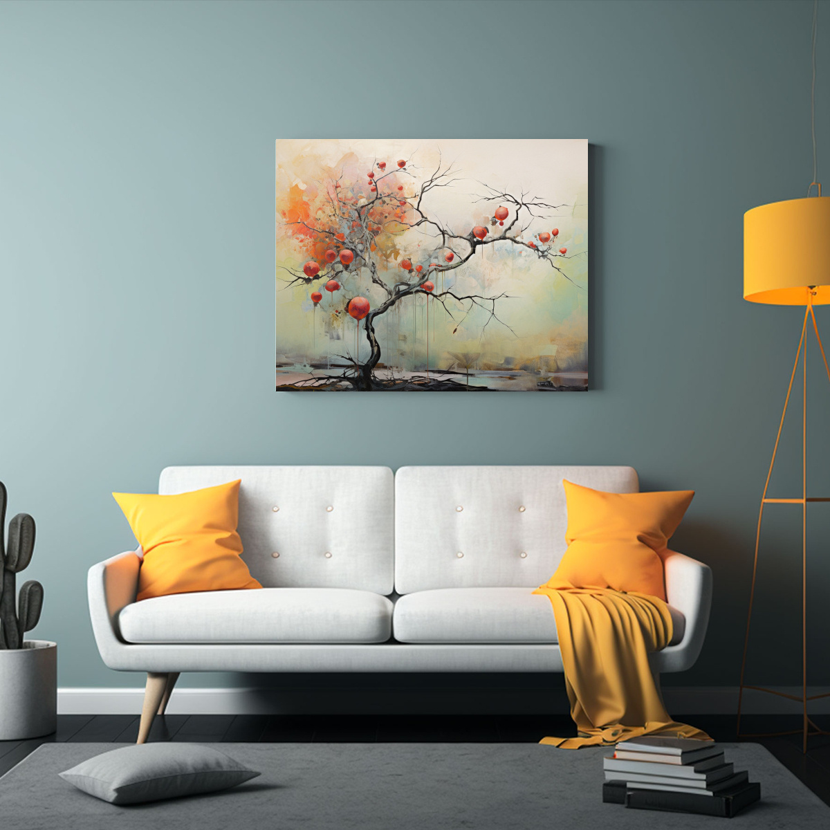 CUADRO CONCEPTUAL CLÁSICO: ÁRBOL DE MANZANA EN 65X50 CM - 2