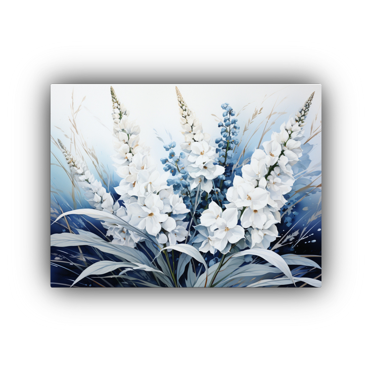 CUADROS DECORATIVOS CON QUINOA EN TONOS BLANCOS Y 75X50 CM - 1