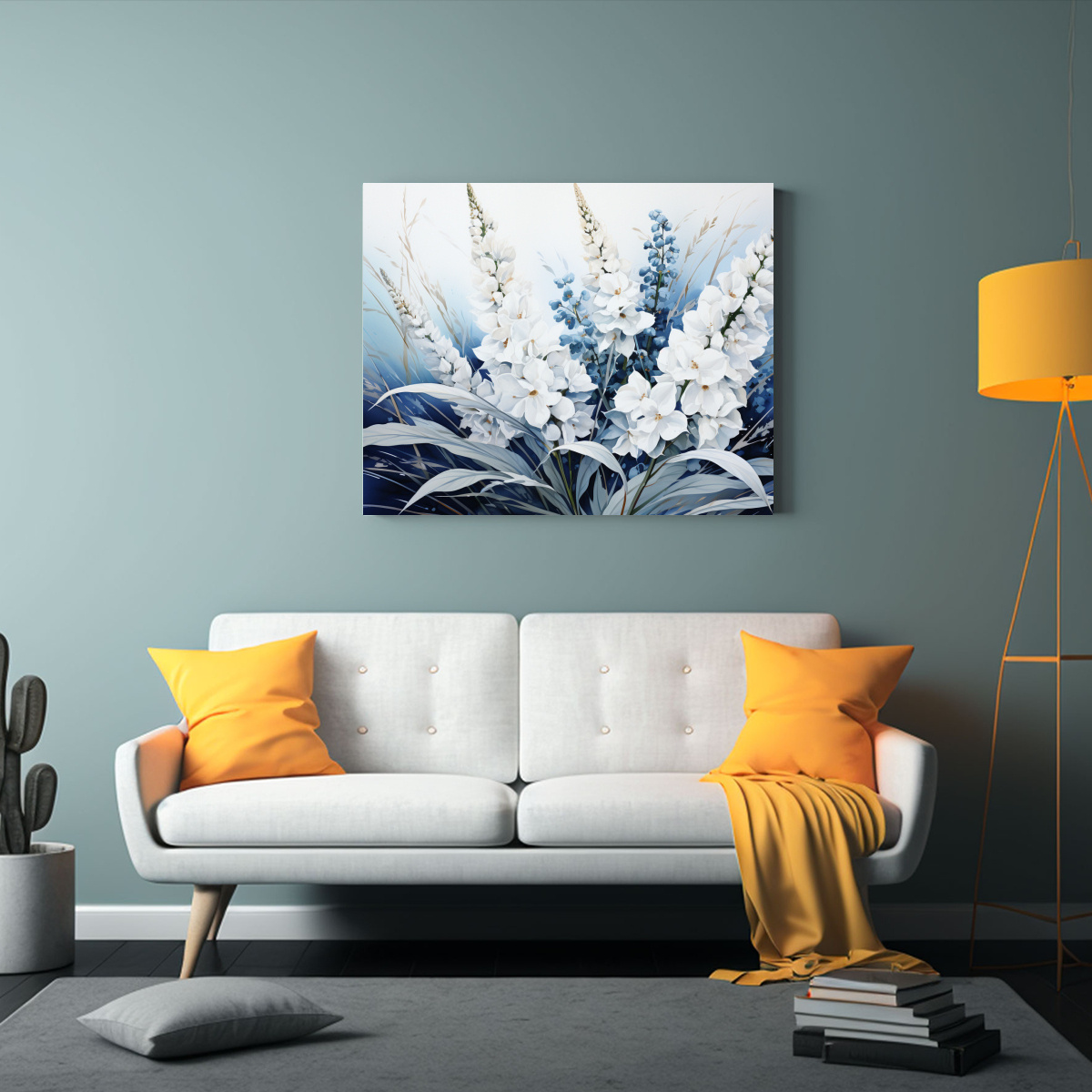 CUADROS DECORATIVOS CON QUINOA EN TONOS BLANCOS Y 75X50 CM - 2